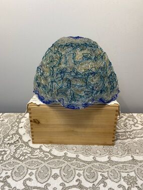 Vintage Spaghetti Spun Lucite Swag Lamp Shade